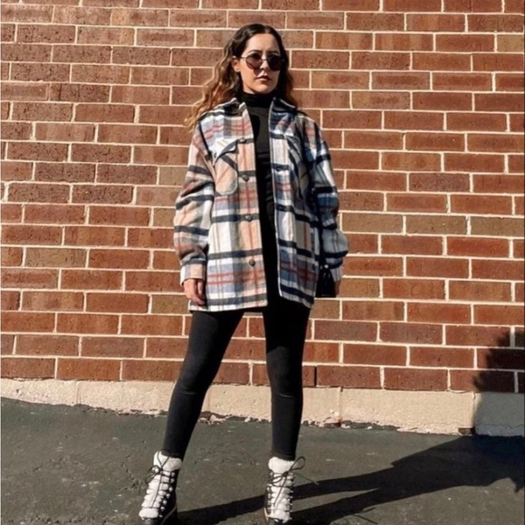NWT ZARA Blogger Fav. Plaid Overshirt - Picture 8 of 8